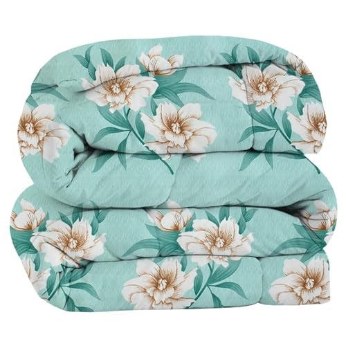 VAS COLLECTIONS 220 GSM Microfiber Reversible AC Comforter |Quit | Blanket | Duvets for Single Bed 180Tc (60x90 Inches, Light Green and Green) - Image 5