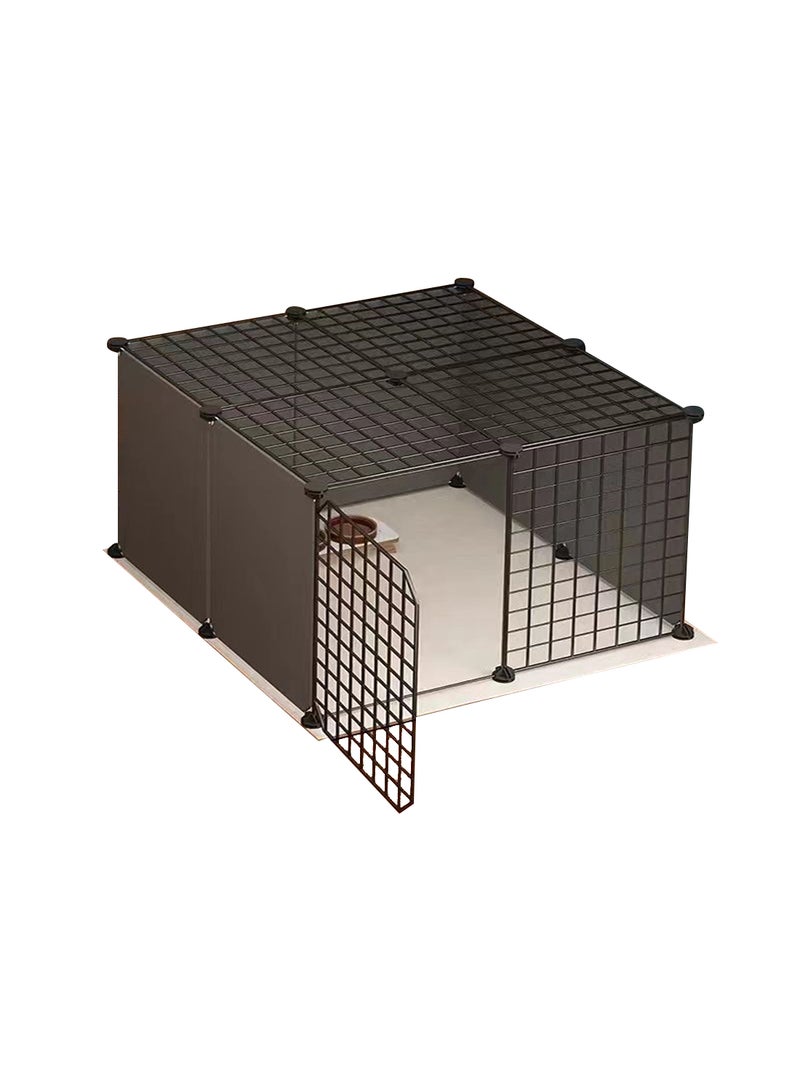 Kidle قفص لعب الحيوانات الأليفة DIY قفص الحيوانات الأليفة بيت الكلب حظيرة لعب الجراء الحيوانات الأليفة المحمولة سلك معدني سياج الفناء الداخلي 72*72*47 سم - Image 1