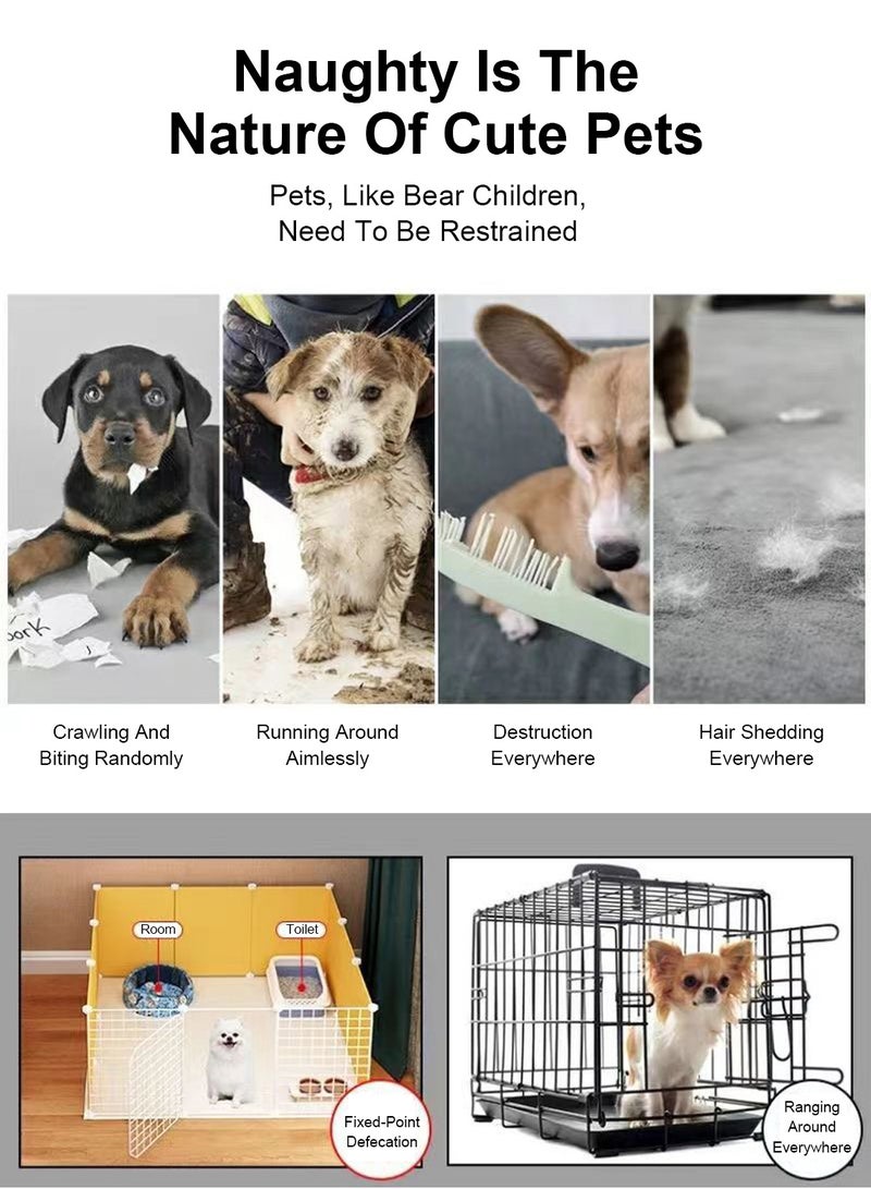 Kidle قفص لعب الحيوانات الأليفة DIY قفص الحيوانات الأليفة بيت الكلب حظيرة لعب الجراء الحيوانات الأليفة المحمولة سلك معدني سياج الفناء الداخلي 72*72*47 سم - Image 4