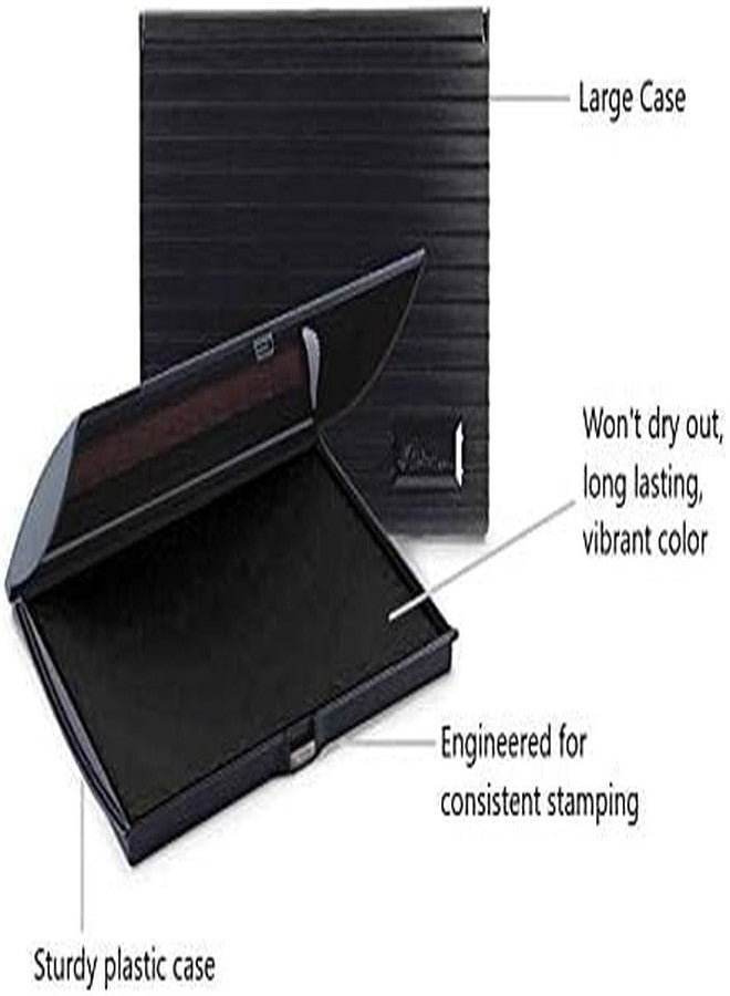 Uimprint Large 3'' x 6'' Felt Rubber Stamp Ink Pad, Navy Blue - Image 5