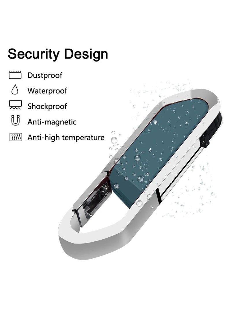 AROAQ USB Flash Drive, Portable Metal Thumb Drive with Keychain, USB 2.0 Flash Drive Memory Stick, Convenient and Fast Pen Thumb U Disk for External Data Storage, (1pc 8GB Grey) - Image 2