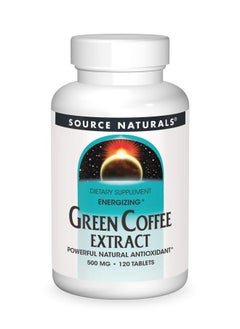 Source Naturals Energizing Green Coffee Extract 500 Mg Tablet 120 Count  - Image 1