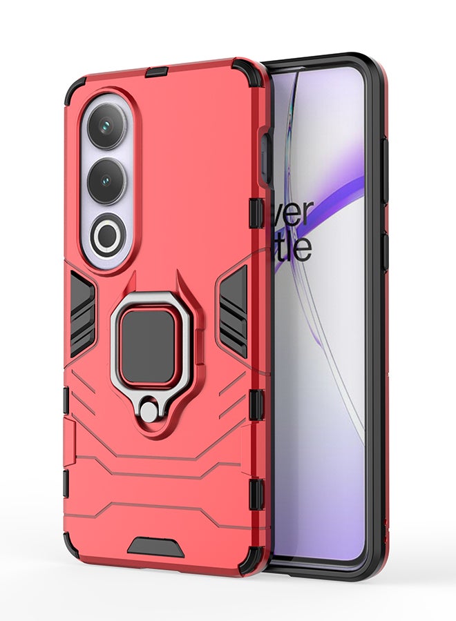 حافظة ون بلس نورد CE4 5G مع مسند، PC+TPU ثنائي الطبقة، أحمر - Image 1