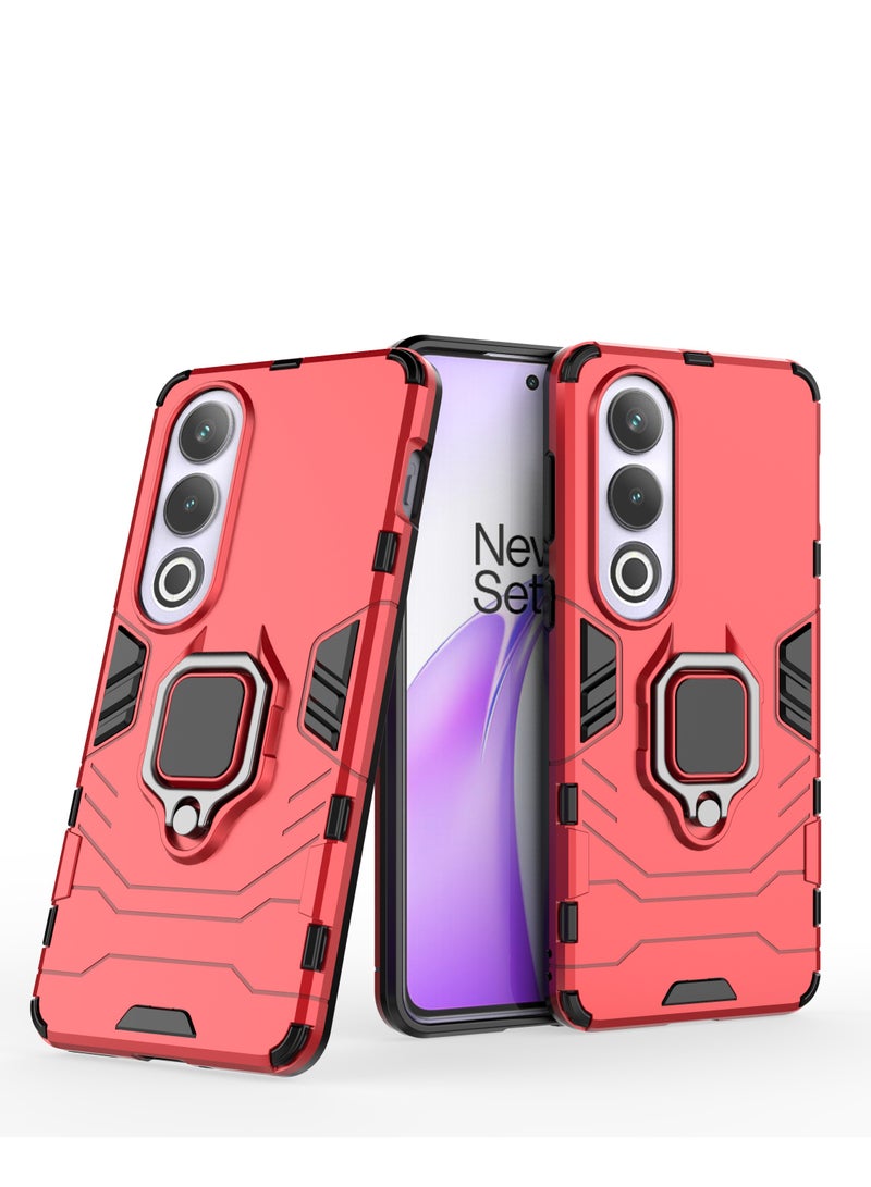 حافظة ون بلس نورد CE4 5G مع مسند، PC+TPU ثنائي الطبقة، أحمر - Image 3