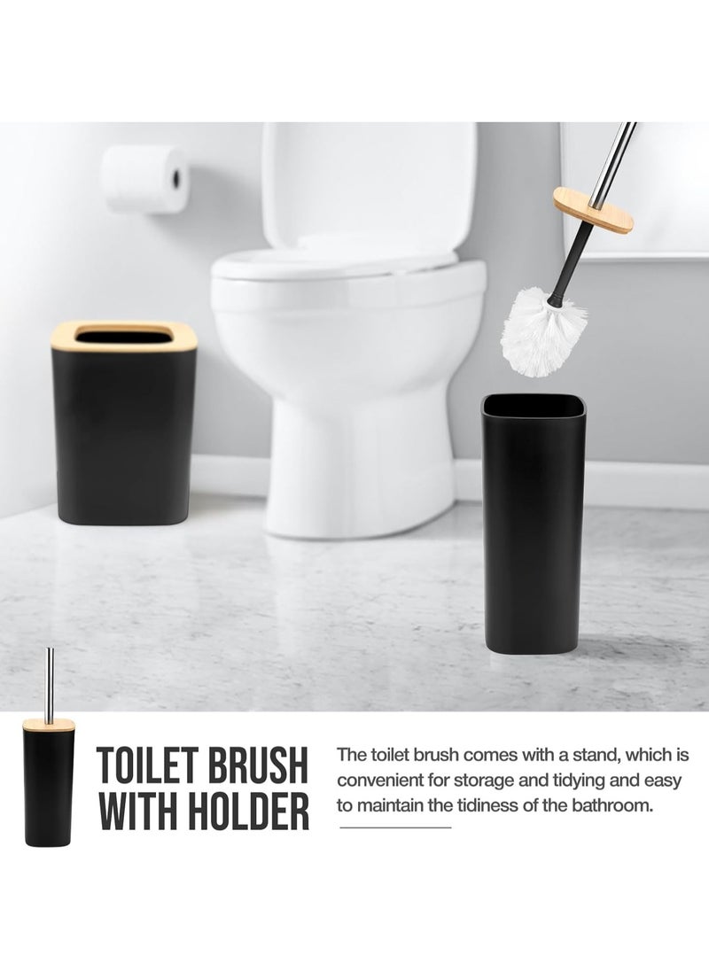Generic Bamboo Bathroom Accessories set, 6 Pieces Bathroom Accessory Set  - Image 3