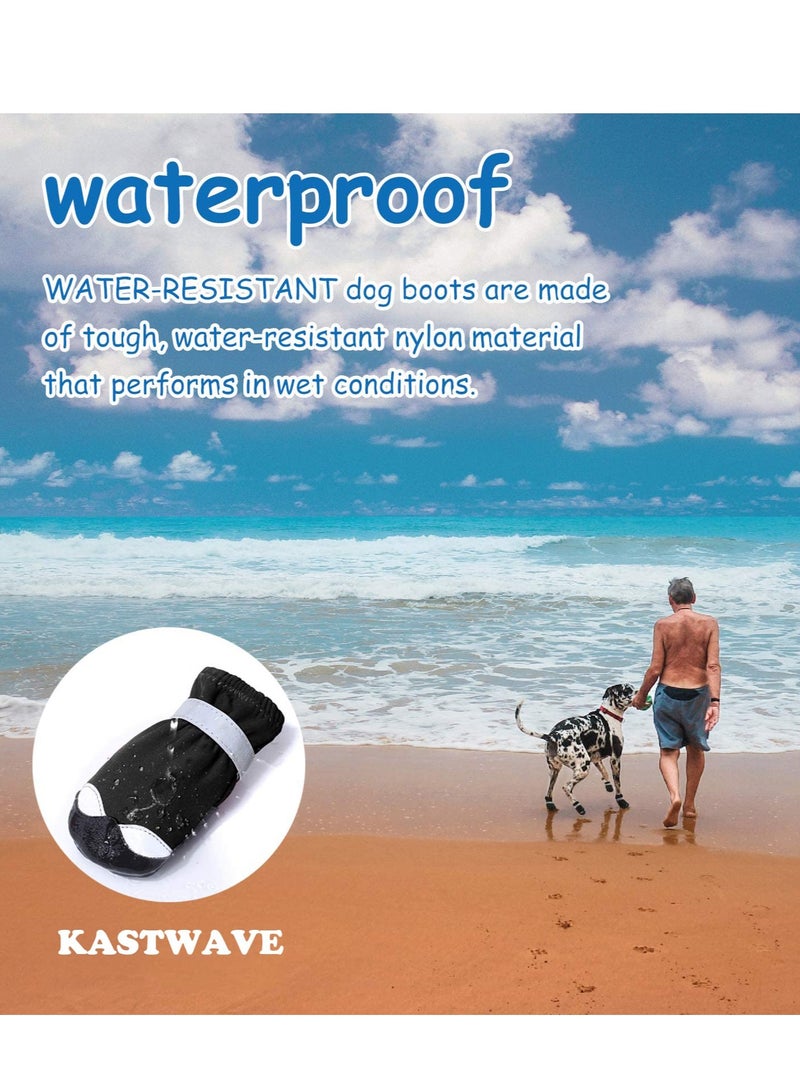 Waterproof Dog Shoes for Large Medium Dogs Dog Booties Paw Protection with Adjustable Straps Rugged Anti-Slip Sole - Dog Boot Walking Running Hiking Outdoors Pet Boots Paw Protectors - Image 5