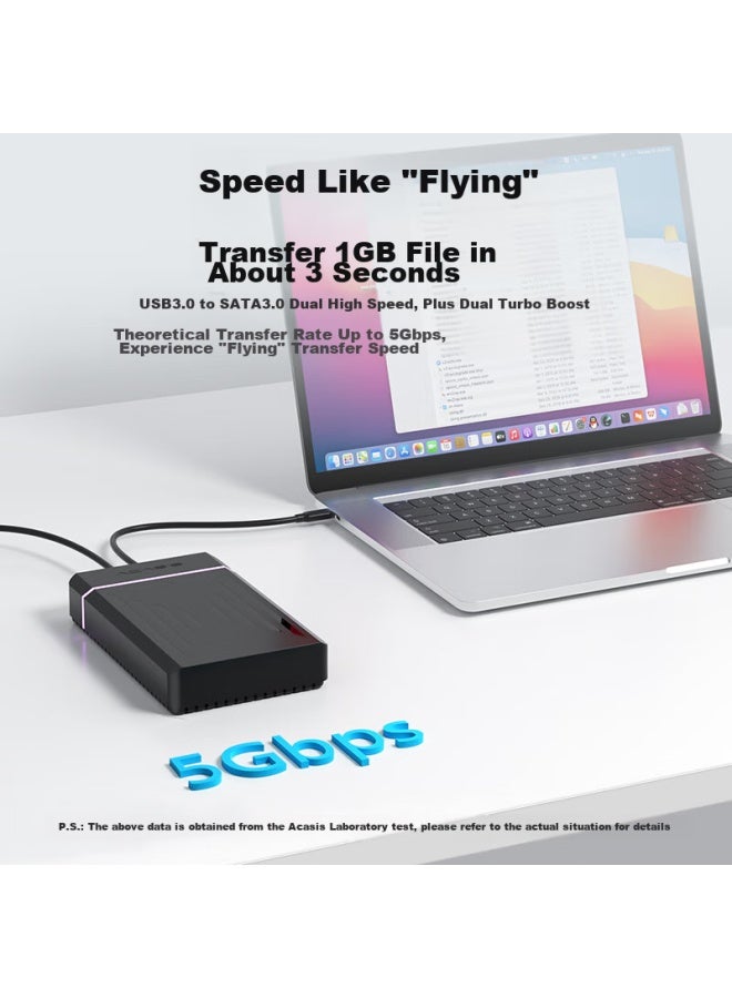 Acasis Usb3.0 External Hard Drive Enclosure, 3.5-inch Sata Interface, For Desktop And Laptop, Compatible With Ssd And Hdd, Storage Box Ec-5351c - Image 2