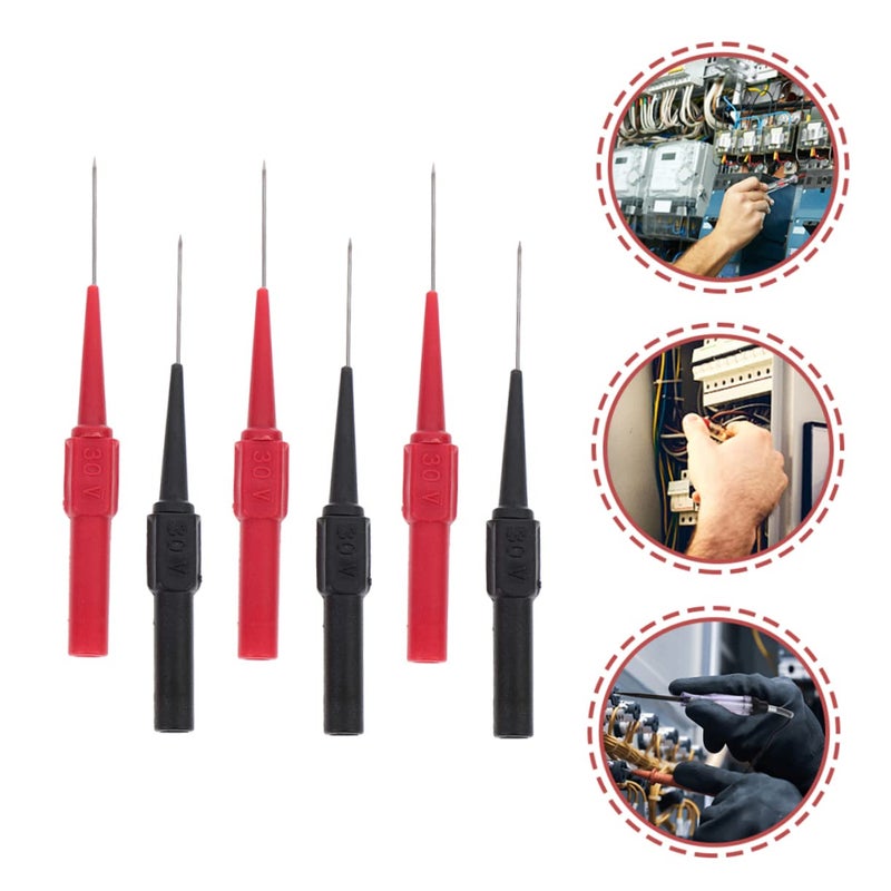 PartyKindom 5 Pack Wire Piercing Probe Test for Multimeter Easy Non Destructive Testing Kits - Image 3