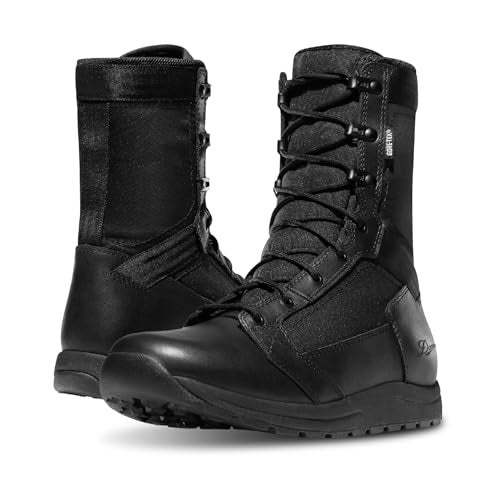 Danner Tachyon Gore-Tex 8" Tactical Boots for Men - Waterproof Full-Grain Leather & 500D Nylon with Speed Lace, Comfort Footbed, and Non Slip Traction Outsole, Black - 9.5 D - Image 1