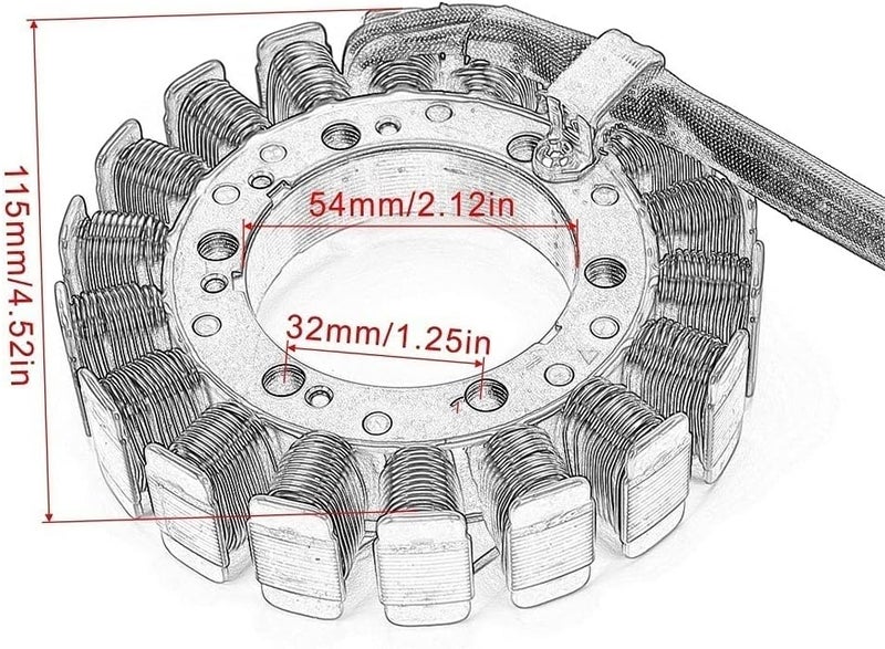 QASULER Motorcycle Regulator Rectifier and Stator Coil - Image 3