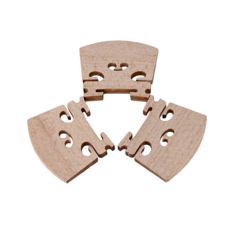 BQLZR BQLZR Maple 1/8 Violin Bridges Violin Music Instrument Pack of 3  - Image 1
