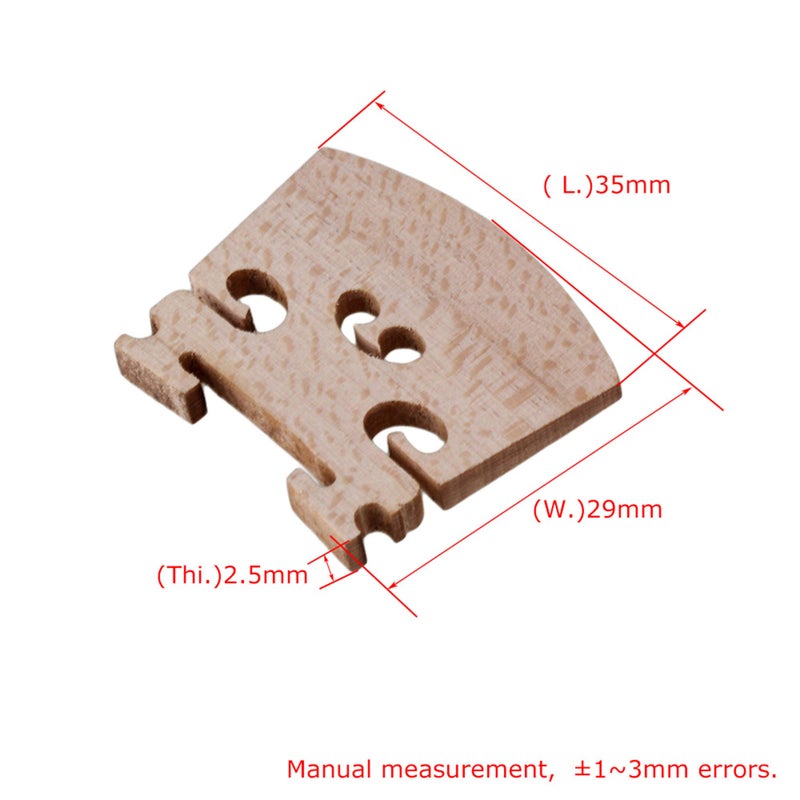BQLZR BQLZR Maple 1/8 Violin Bridges Violin Music Instrument Pack of 3  - Image 5