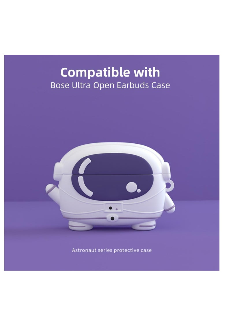 Excefore Case Cover for Bose Ultra Open Earbuds, Cute Case with Keychain, Silicone Anime Protective Cover for Bose Ultra Open Ear, Silicone Cartoon Cool Case for Kids, White  - Image 2
