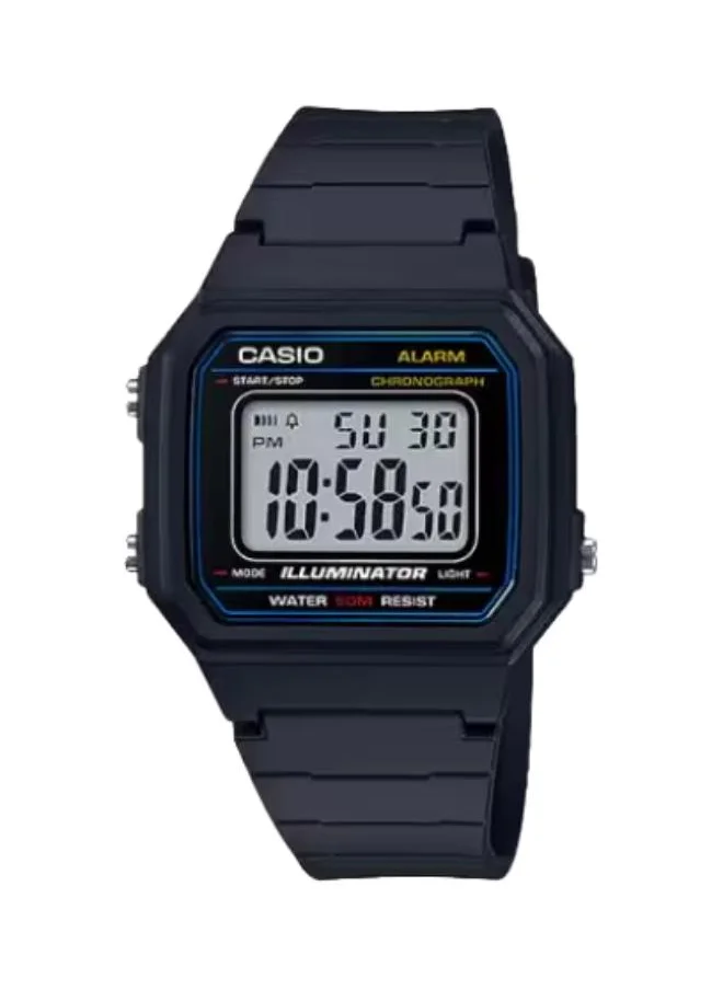 CASIO Men's Digital Display Watch With Black Resin Strap - W-217H-1A