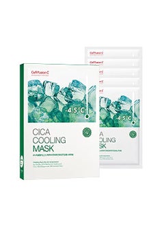 Cell Fusion C Cell Fusion C Post Alpha Cica Cooling Mask 5ea with Centella Asiatica & Panthenol, Hydrating and Calming Korean Sheet Mask for Sensitive, Acne-Prone Skin 