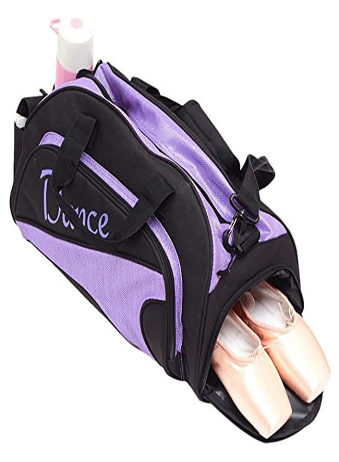 WVMKOR Women's Nylon Dance Sport Duffel Girl's Gym Bag(Purple) Medium - Image 3