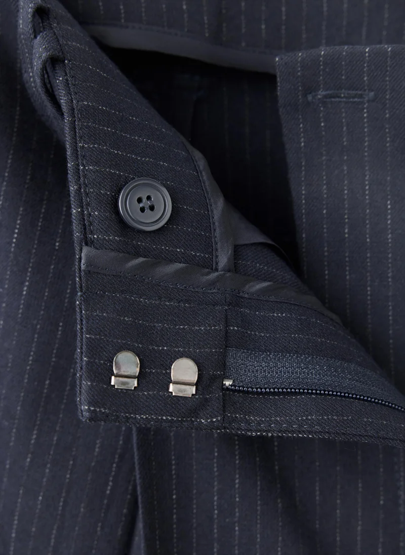 Mango 56-NAVY Trousers Barrel for Women | Best Price UAE