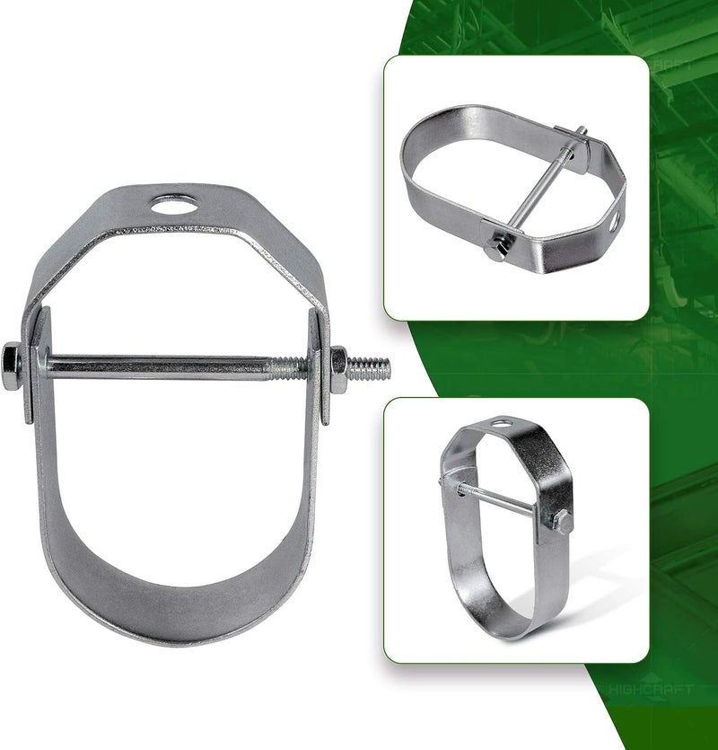 HIGHCRAFT IDT-H012 Clevis Hanger Standard Galvanized Steel, 12, Chrome - Image 2