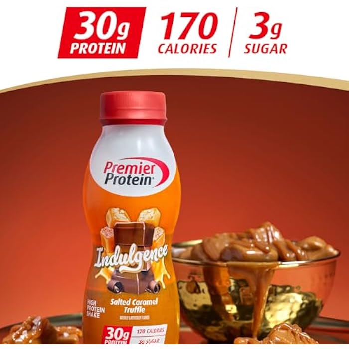 Premier Protein Shake INDULGENCE, Salted Caramel Truffle, 30g Protein, 170 Calories, 3g Sugar, 11.5 fl oz, 12 Pack (Packaging May Vary) - Image 3