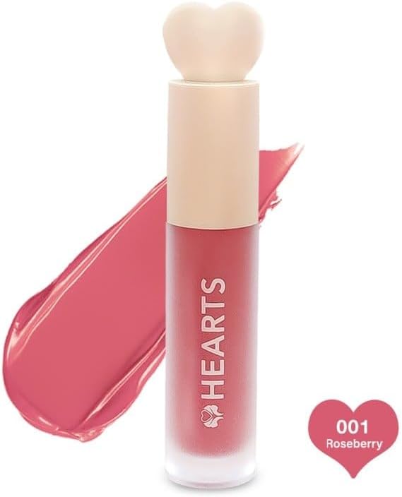 Hearts Liquid Matte Lipstick - 001 Rose Berry - Image 2