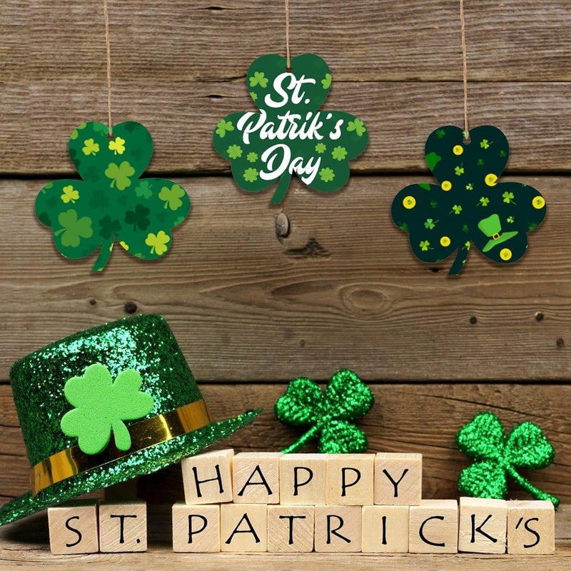 Tmflexe 50 Pcs Unfinished Paintable Blank Wooden Spring Festival Decoration Ornaments, Valetine's Day Easter St.Patrick Tree Hanging Wood Slices for Kids DIY Art Crafts, Hearts,Stars, Eggs, Flowers - Image 4
