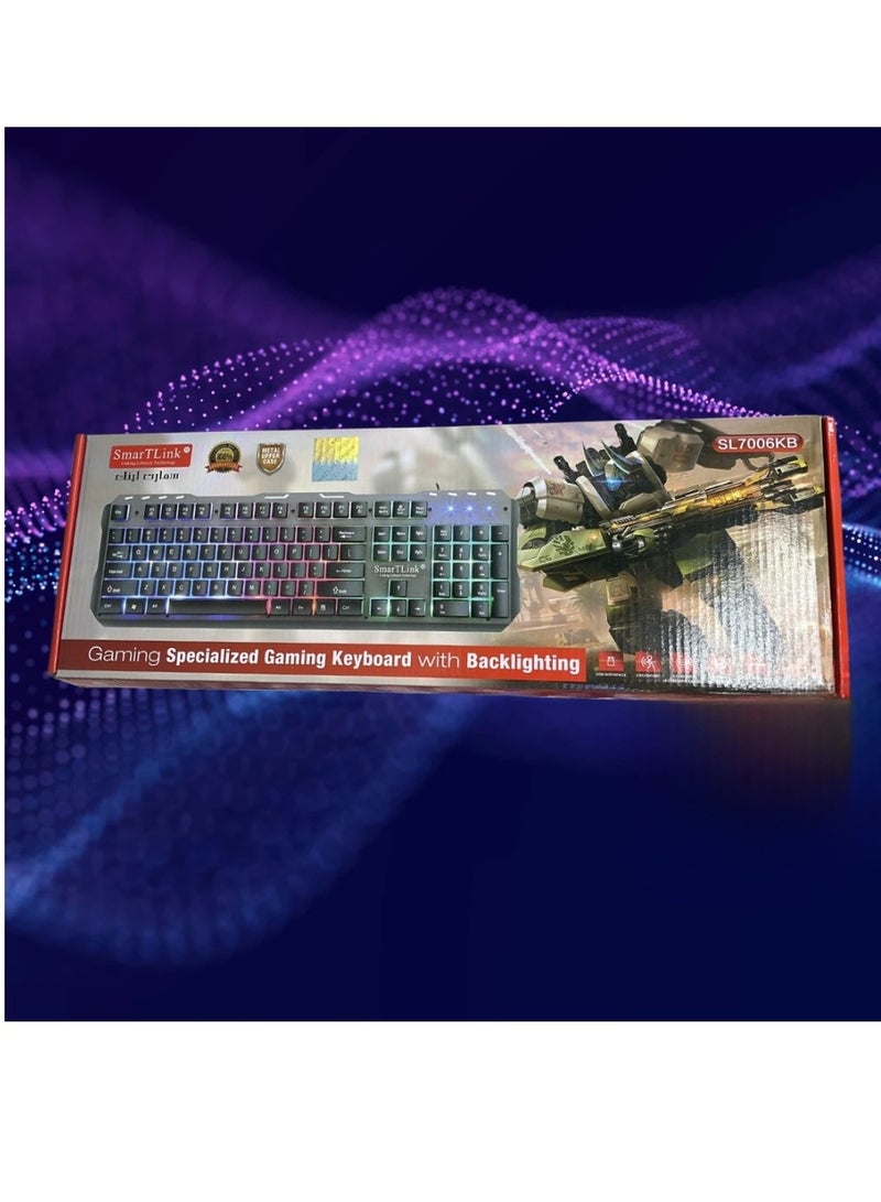 لوحة مفاتيح الألعاب سمارت لينك SL7006KB بإضاءة خلفية