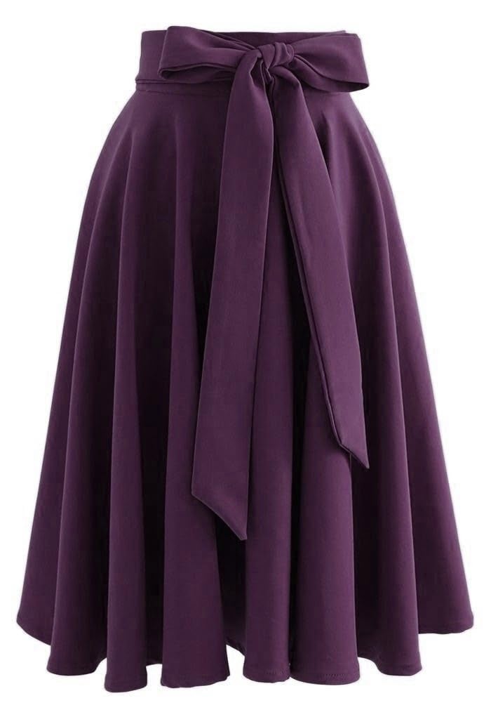 JANAK Creation Women's Poly Crepe Skirt (Wine) - Image 5