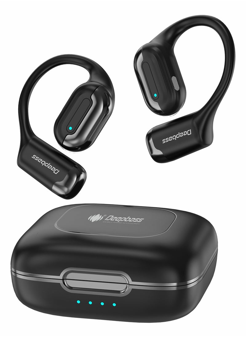 Deepbass AP05 Open-Air Wireless Headphones with Stereo Sound and Super Bass - Black  - Image 1