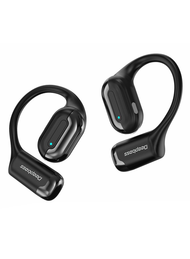 Deepbass سماعات رأس لاسلكية مفتوحة AP05 مع صوت ستيريو وباس فائق - أسود - Image 4