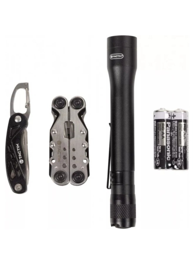 Tactix 3-Piece Mini Multi-Tool Set Silver and Black 2.7 x 24 x 22 cm 900112 - Image 2