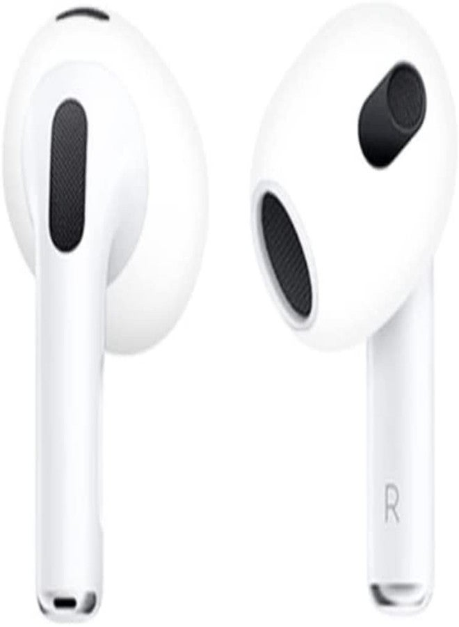 ALXCD Earbuds Covers Compatible with AirPods 3 Earbuds 3rd Gen, 3 Pairs Fit in Case Silicone Earbud Covers Eartips & 3 Pairs Anti Slip Sport Eartips, Compatible with AirPods 3, 6S+6T White - Image 2