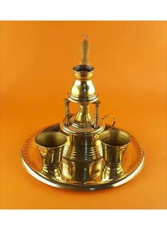 A Set Of Copper Table  Tray  Two Cups And A Rack