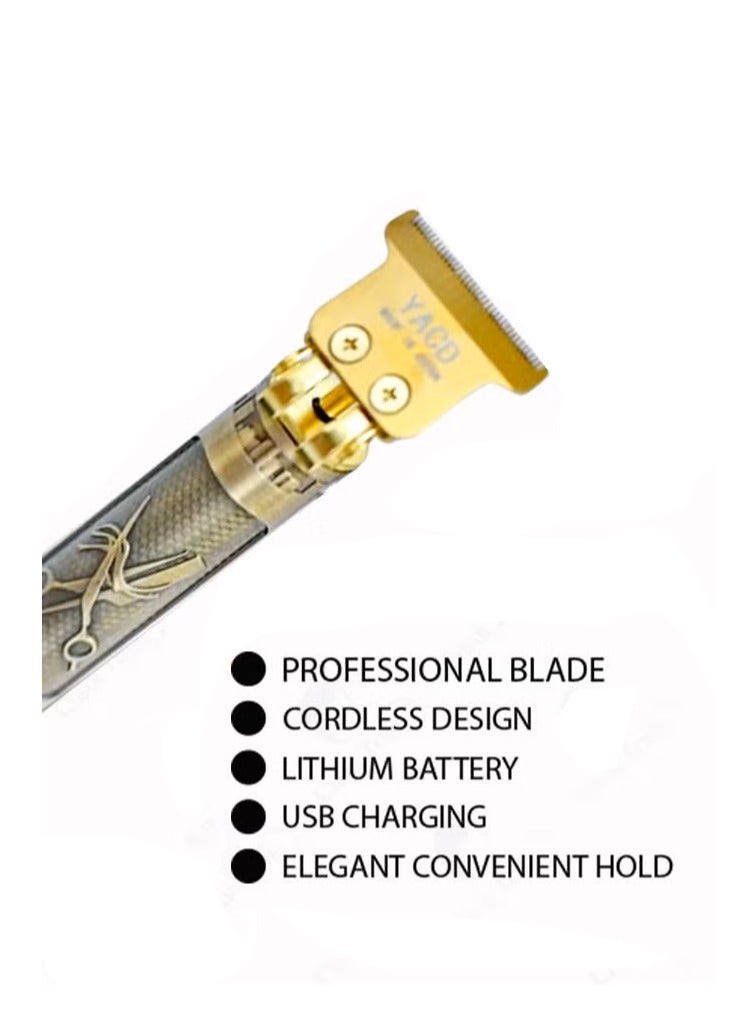YACD Affordable Elegant Metal Body Cordless Hair Clipper l Best Trimmer l Professional Stainless Blade l USB Charging l Upto 120-Minute Battery Usage l Lithium Battery - Image 3