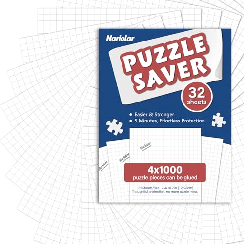 Nariolar Puzzle Saver Sheets 32 Sheets Preserves 4x1000 Piece Jigsaw Puzzles in Minutes - Image 1
