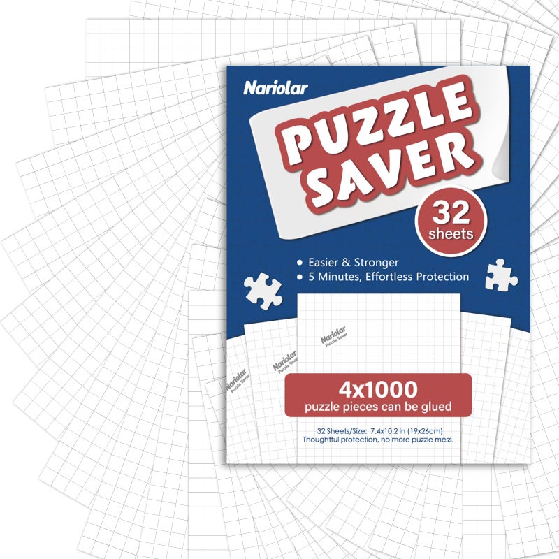 Nariolar Puzzle Saver Sheets 32 Sheets Preserves 4x1000 Piece Jigsaw Puzzles in Minutes - Image 3