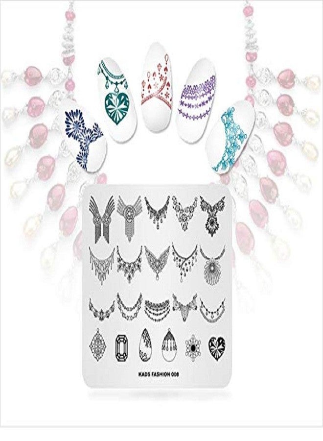 Rolabling 4 Pcs Nail Art Stamping Plate Set Flower French Design Image Template Nail Art Polish Stamping Image Plates for Manicure DIY Print(011) - Image 2