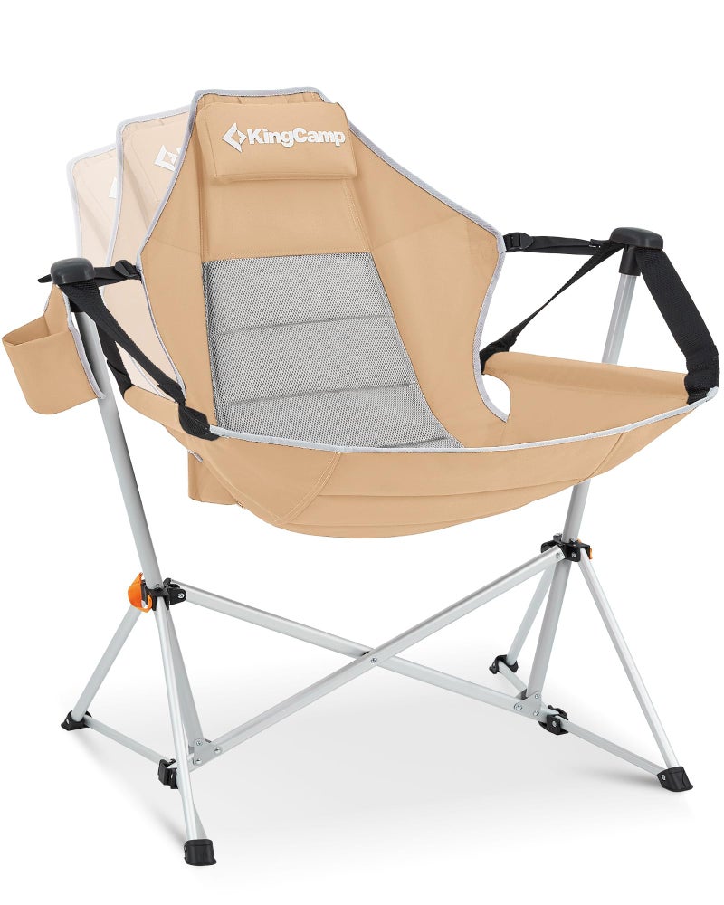 KingCamp Hammock Camping Chair, Swinging Portable Folding Camp Chairs for Adults Max 400lbs Heavy Duty Foldable Oversized Rocker with Aluminum Alloy Frame Cup Holder for Outdoor Beach Patio Sport - Image 1