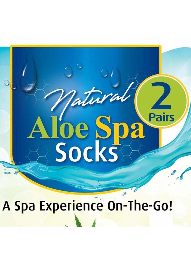 Clöudz - Black Natural Aloe Vera Spa Socks - (2 Pairs/Assorted Solid & Patterned) - Image 1
