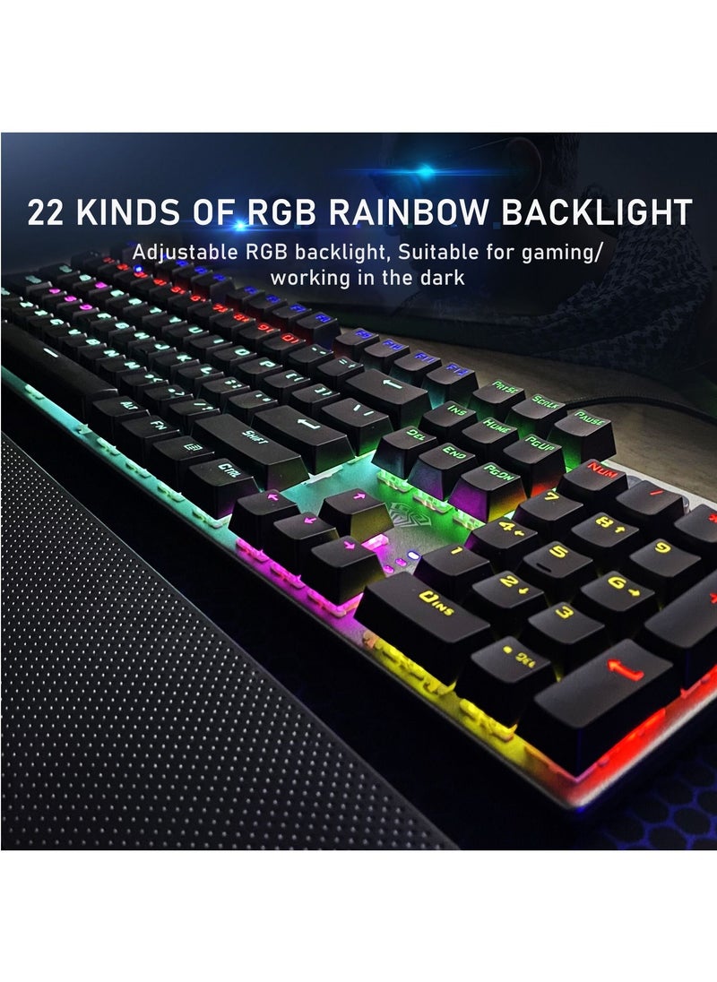 Mechanical Gaming Keyboard NKRO with Wrist Rest RGB Backlit Volume/Lighting Control Knob Fully Programmable 108-Keys Anti-Ghosting Wired Computer Keyboards for Office/Games, Red Switch - pzsku/ZD3051A07EACF2482A021Z/45/_/1660673527/528b2398-48c7-40c5-a0ac-c0507888ae05