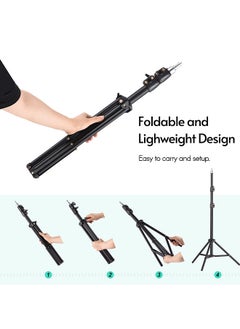 210cm/83in Portable Metal Light Stand Heavy Duty Adjustable Photography Tripod Stand 1/4 Inch Screw for Studio Reflector Softbox LED Video Light Ring Light - pzsku/ZD3051AD26F33F25060E6Z/45/_/1688975148/4b146d41-7b75-49b4-9557-828db8679128