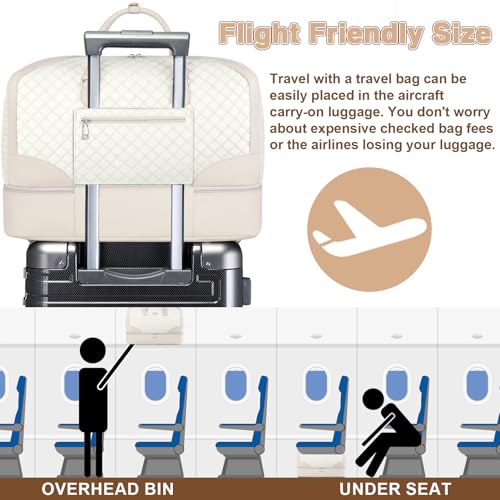 ITIEZY Weekender Overnight Bag for Women - Large Travel Duffel Bag Carry On Tote Bags with Crossbody Bag Toiletry Bag - Image 5