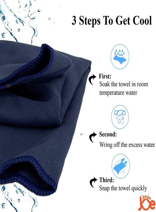 JUNIOR JOE Quick Dry Microfiber Baby Bath Towel (Navy Blue) - Image 5