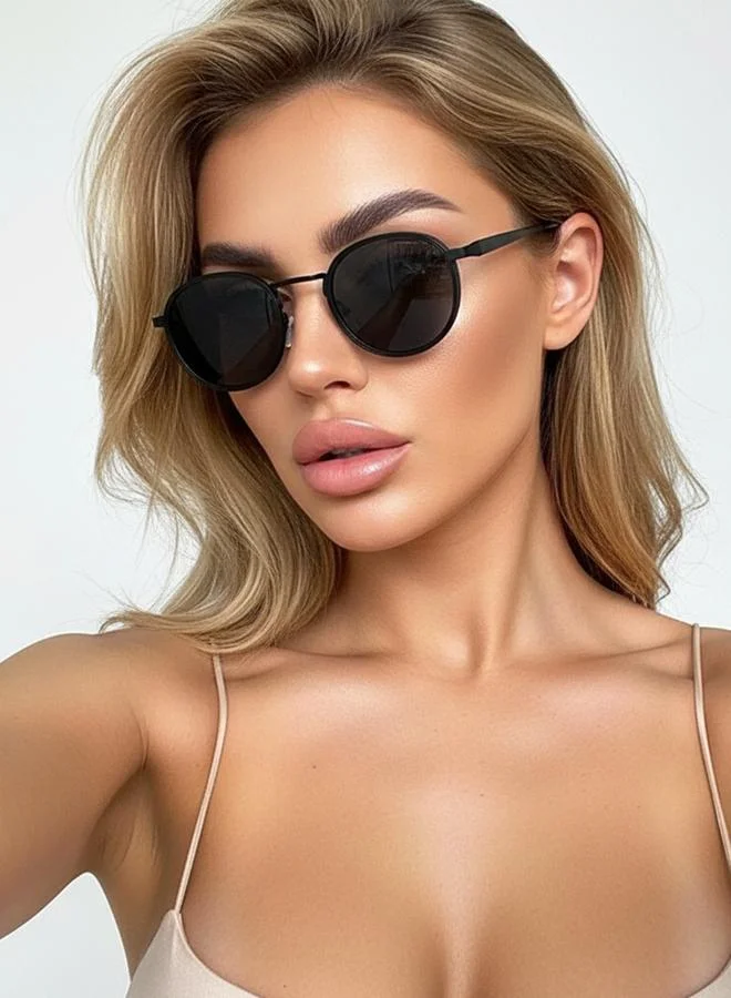 تايك تو Pack of 2 - Retro Round Metal Sunglasses