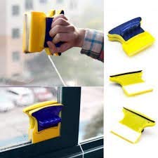Gokich Gokich Magnetic Window Double Side Glass Wiper Cleaner with 2 Extra Cleaning Cotton Squeegee Multicolour Standard  - Image 2