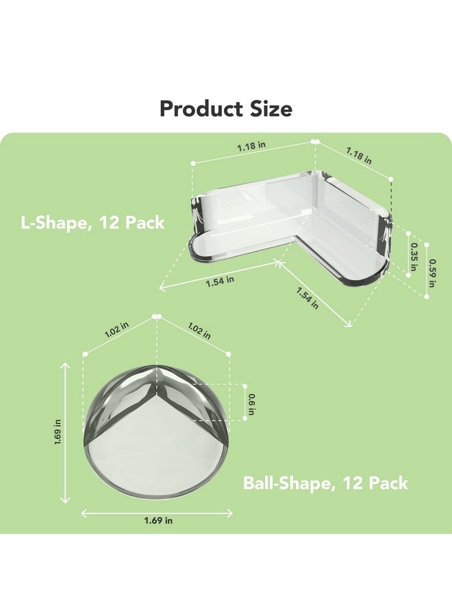moonybaby Orner Guards Corner Protectors For Baby, Clear Furniture Corner & Edge Safety Bumpers For Table Edges & Sharp Corners - Baby Proofing Moonybaby (L- Shaped & Round Shape) - Image 2