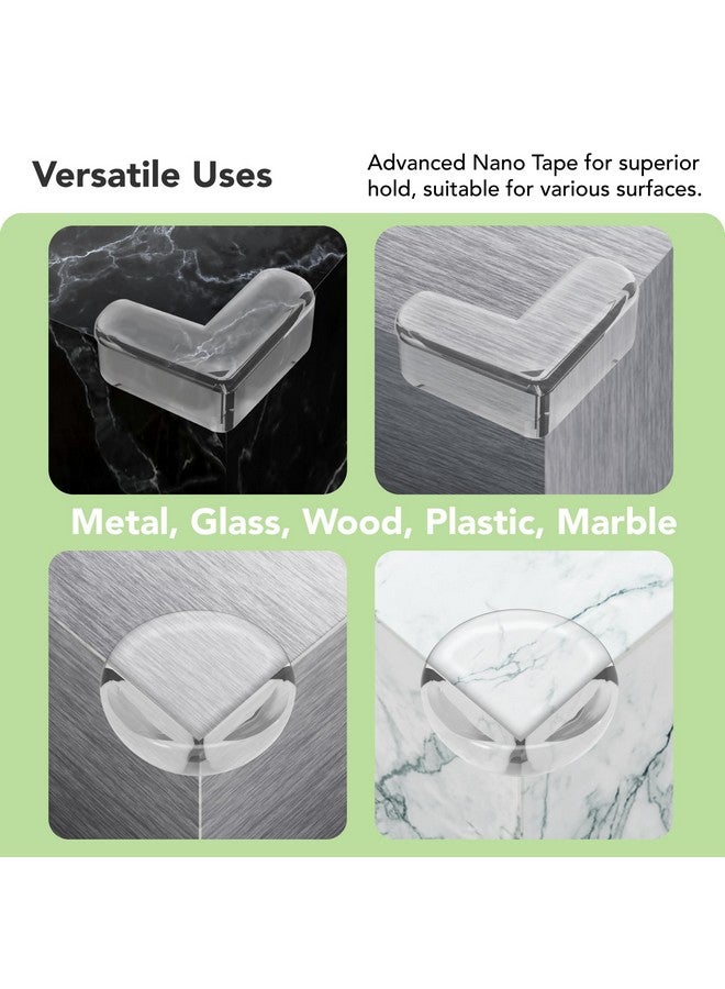 moonybaby Orner Guards Corner Protectors For Baby, Clear Furniture Corner & Edge Safety Bumpers For Table Edges & Sharp Corners - Baby Proofing Moonybaby (L- Shaped & Round Shape) - Image 4