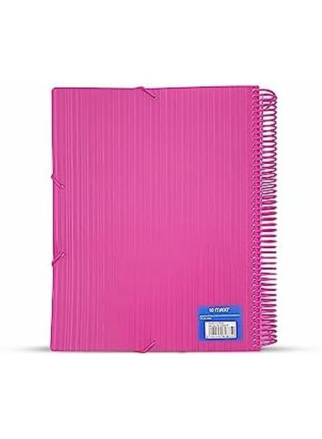 ماكسي كتاب عرض حلزوني 60 جيب وردي شفاف جيوب مجلد ملفات الكتب منظم عرض المستندات لمحفظة الموسيقى عرض الأعمال الفنية لمكتب الأعمال المدرسية - Image 2