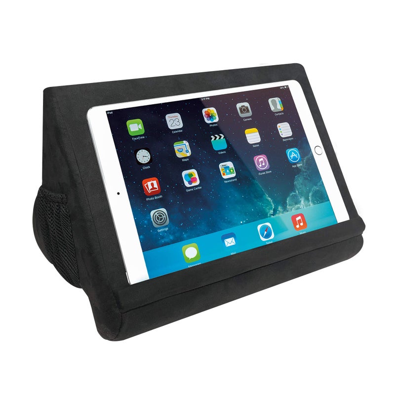 Ontel Pillow Pad Ultra Multi-Angle Soft Tablet Stand, Gray - Comfortable Angled Viewing for iPad, Tablets, Kindle, Smartphones, Books, Magazines, and More - Image 2