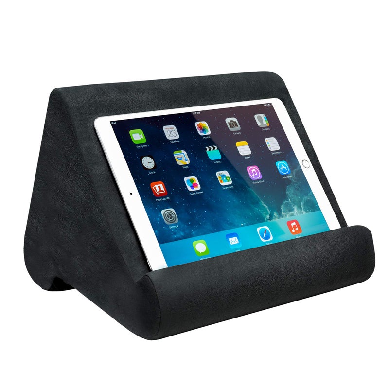 Ontel Pillow Pad Ultra Multi-Angle Soft Tablet Stand, Gray - Comfortable Angled Viewing for iPad, Tablets, Kindle, Smartphones, Books, Magazines, and More - Image 1