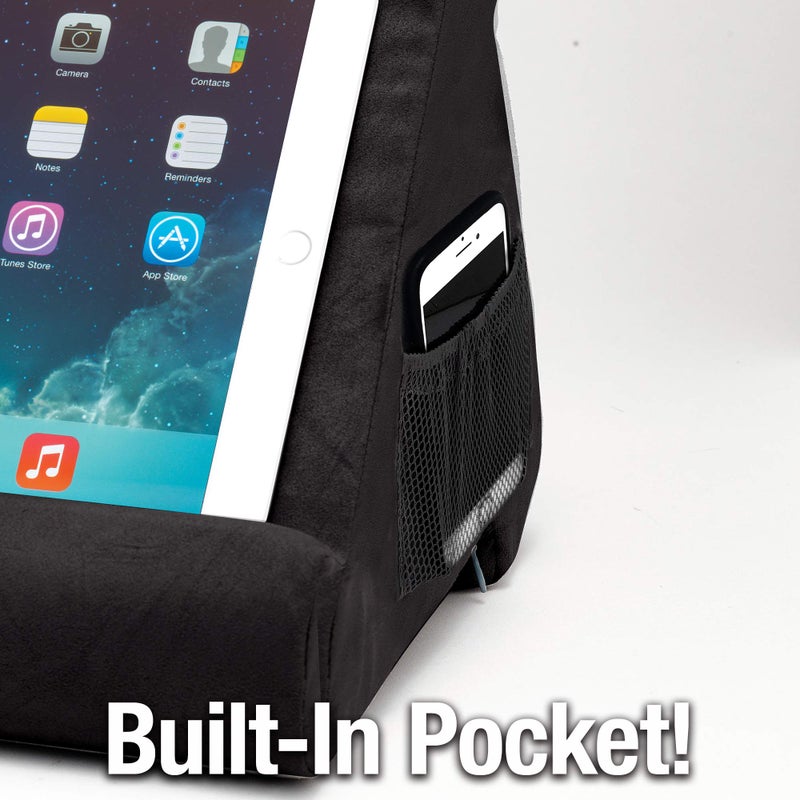 Ontel Pillow Pad Ultra Multi-Angle Soft Tablet Stand, Gray - Comfortable Angled Viewing for iPad, Tablets, Kindle, Smartphones, Books, Magazines, and More - Image 3